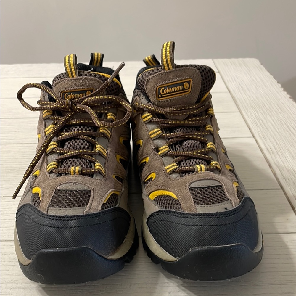 Coleman Brown and Yellow Sneakers with Rugged Design